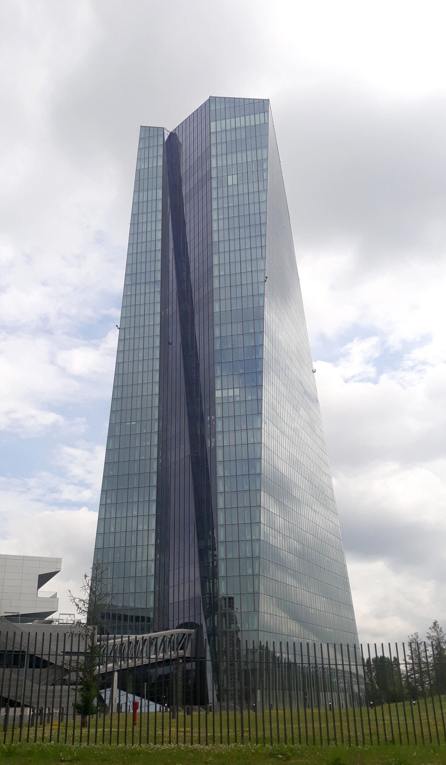 The European Central Bank's headquarters building in Frankfurt, Germany.