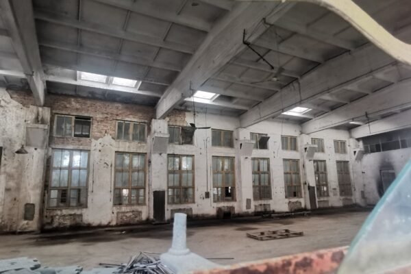 Interior of an abandoned factory workshop in Tianshui, China, a file photo illustrating Chinese industry.
