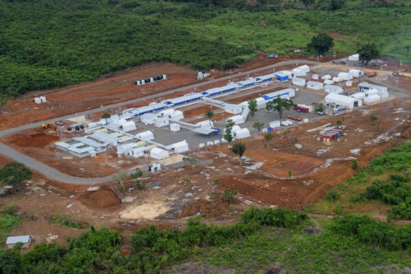 An Ebola treatment centre in Sierra Leone, pictured during an earlier outbreak.