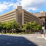 The J. Edgar Hoover Building, headquarters of the FBI, in Washington, DC.
