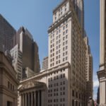 The New York Stock Exchange building on Wall Street in New York.