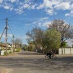 The town of Oleshky in Ukraine's Kherson region, photographed in 2016, before the war.