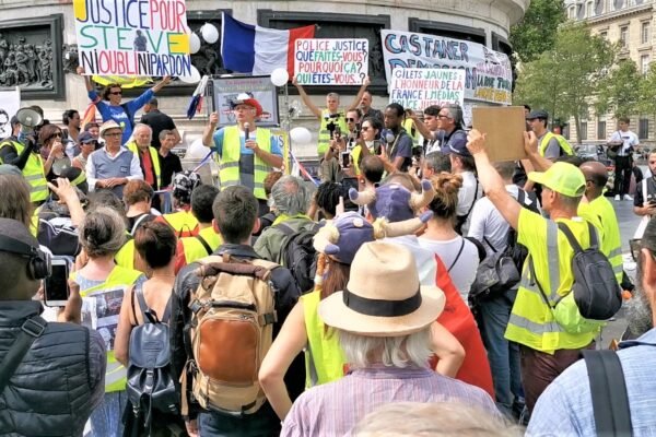 Yellow Vest protesters gather at Place de la République in Paris (file photo)