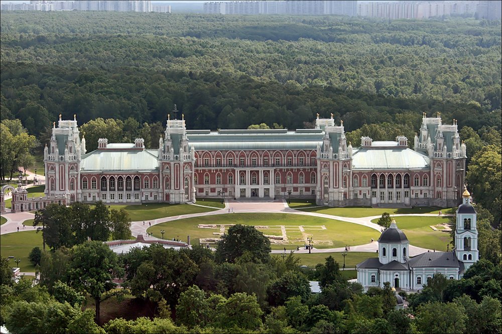 The Grand Palace at the Tsaritsyno Museum Reserve in southern Moscow