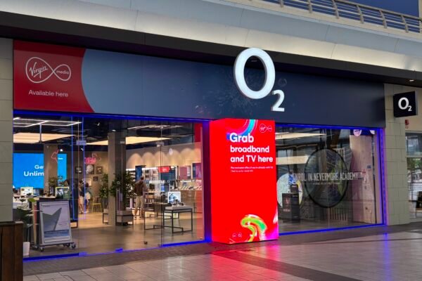 An O2 store in The O2, London, UK.