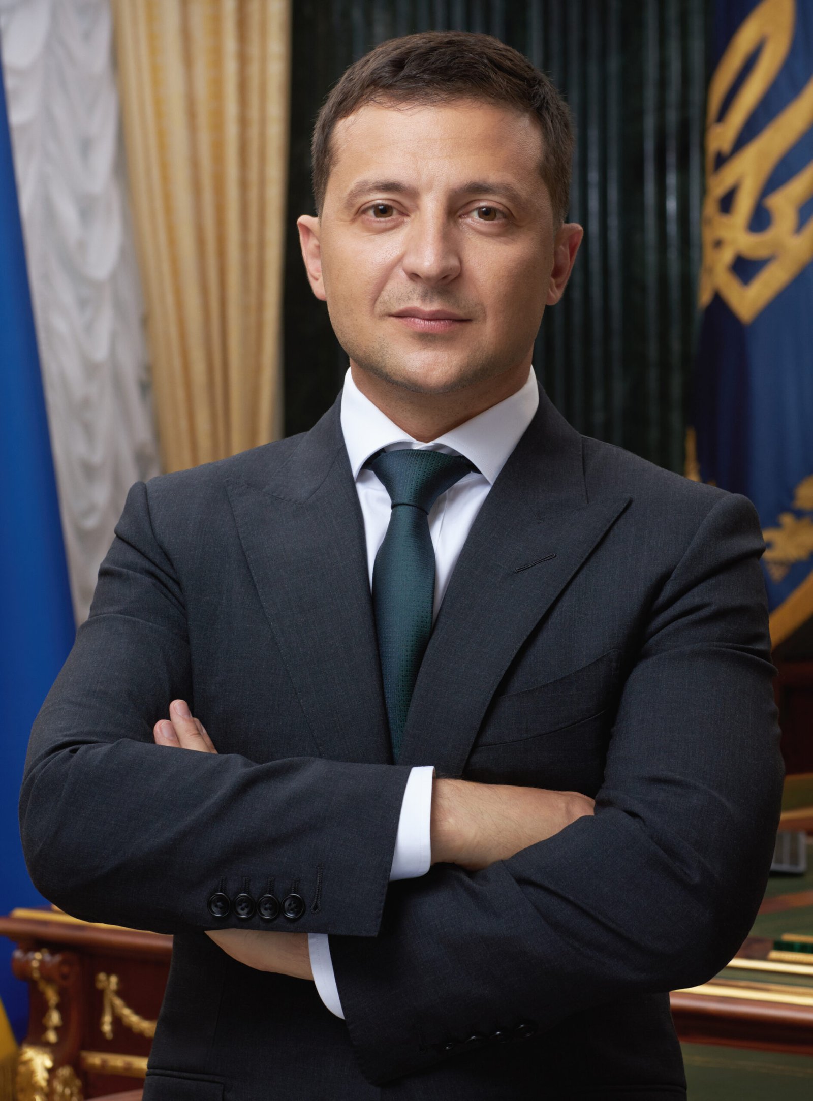 Official portrait of Ukrainian President Volodymyr Zelenskiy.